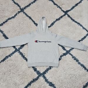 Big Kids Champion Light Gray Hoodie